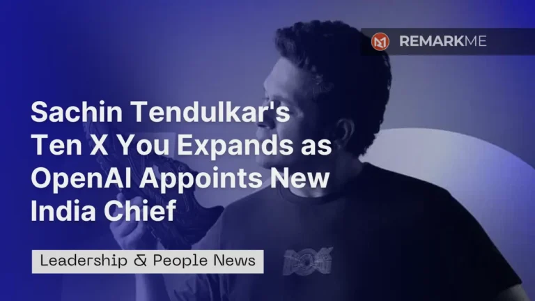Sachin Tendulkar's Ten X You Expands as OpenAI Appoints New India Chief