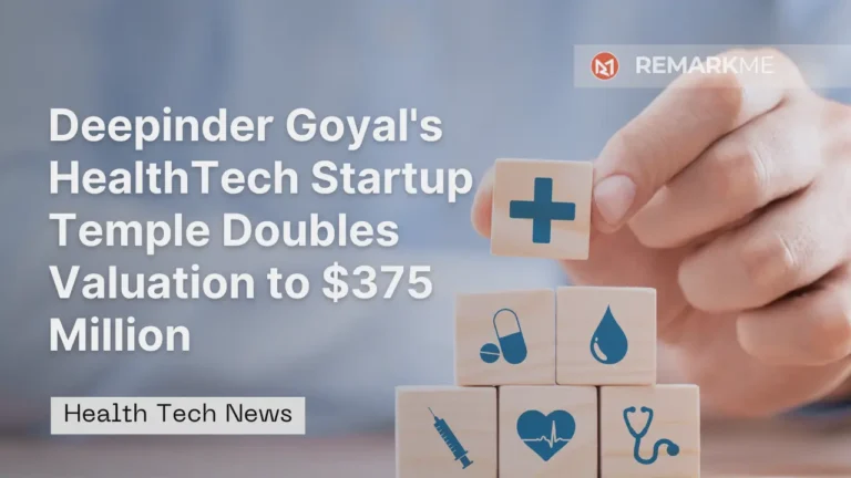 Deepinder Goyal's HealthTech Startup Temple Doubles Valuation to $375 Million